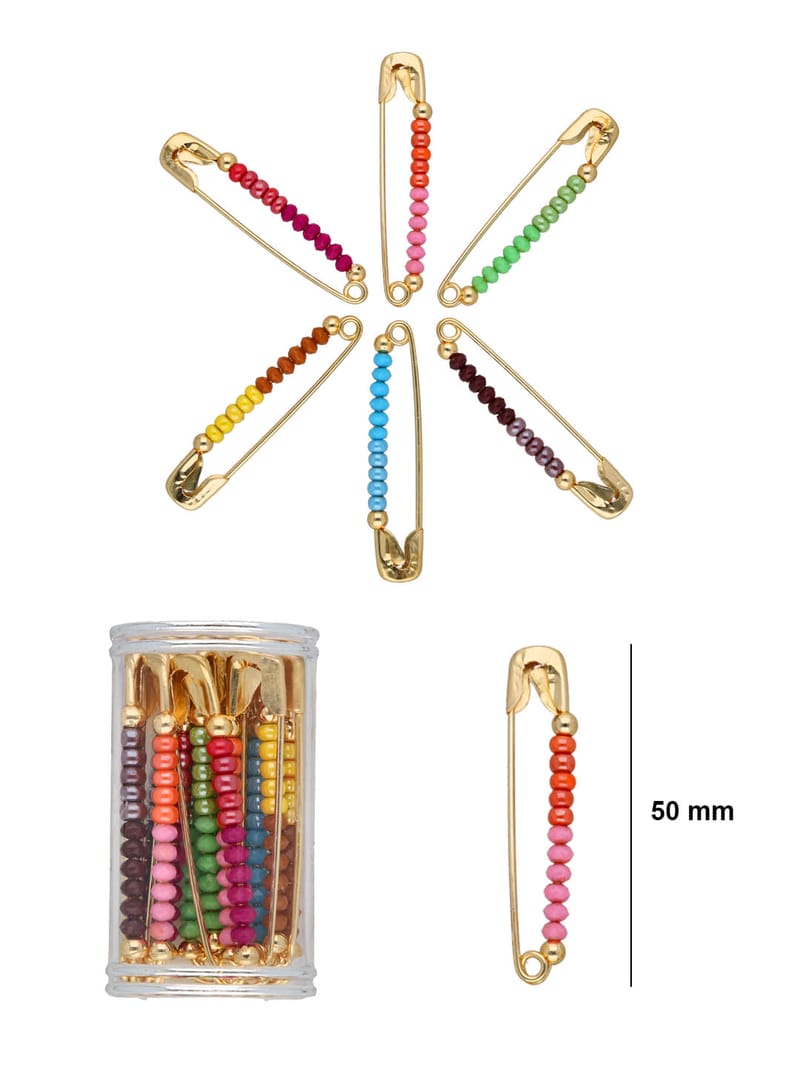 Colourful Saree/Safety Pins Brooch One Side of Safety Pin Decorated with  Diam... | eBay