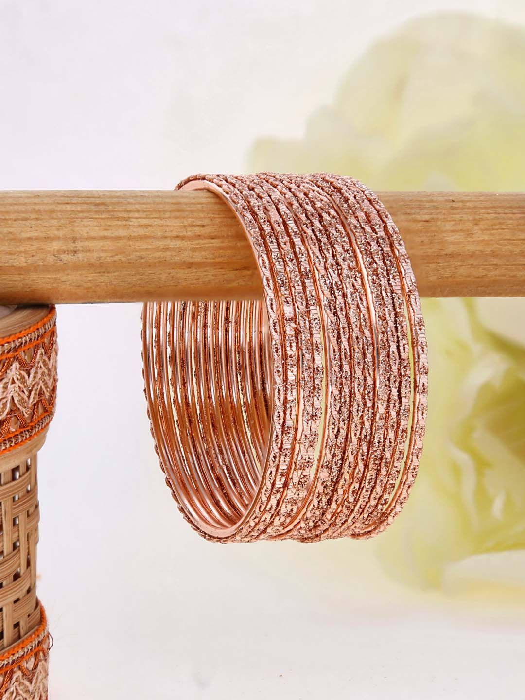 Metal Bangles in Rose Gold finish - 1929RG