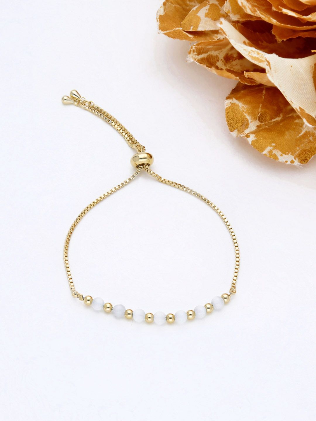 Western Loose / Link Bracelet in Gold finish - THF564