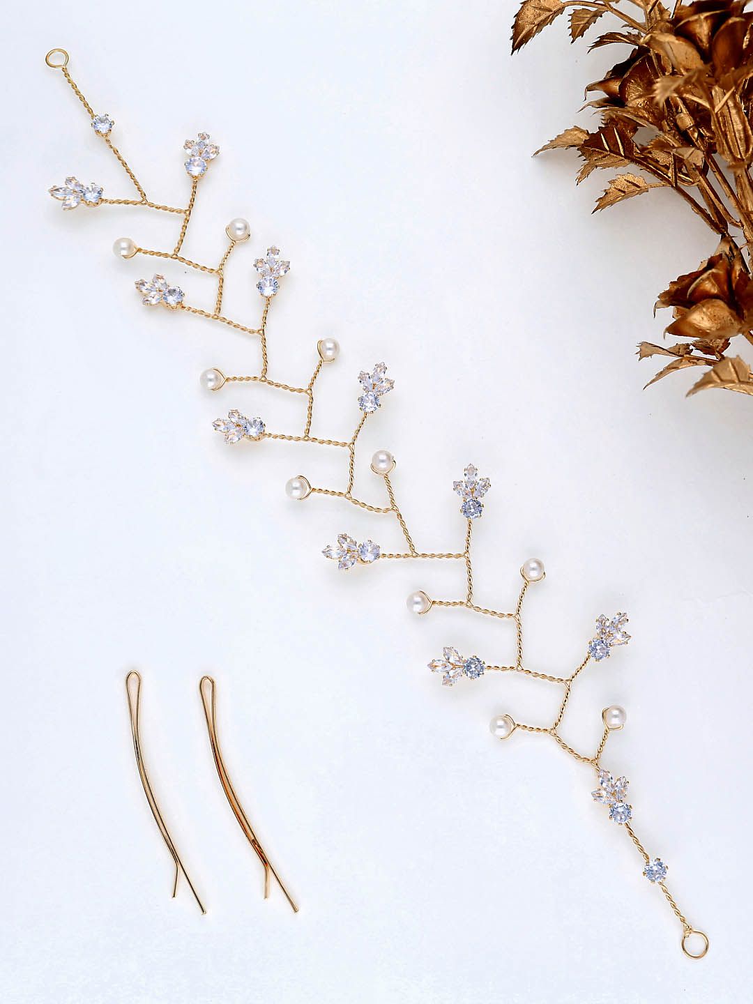 AD / CZ Tiara in Gold finish - THF1103