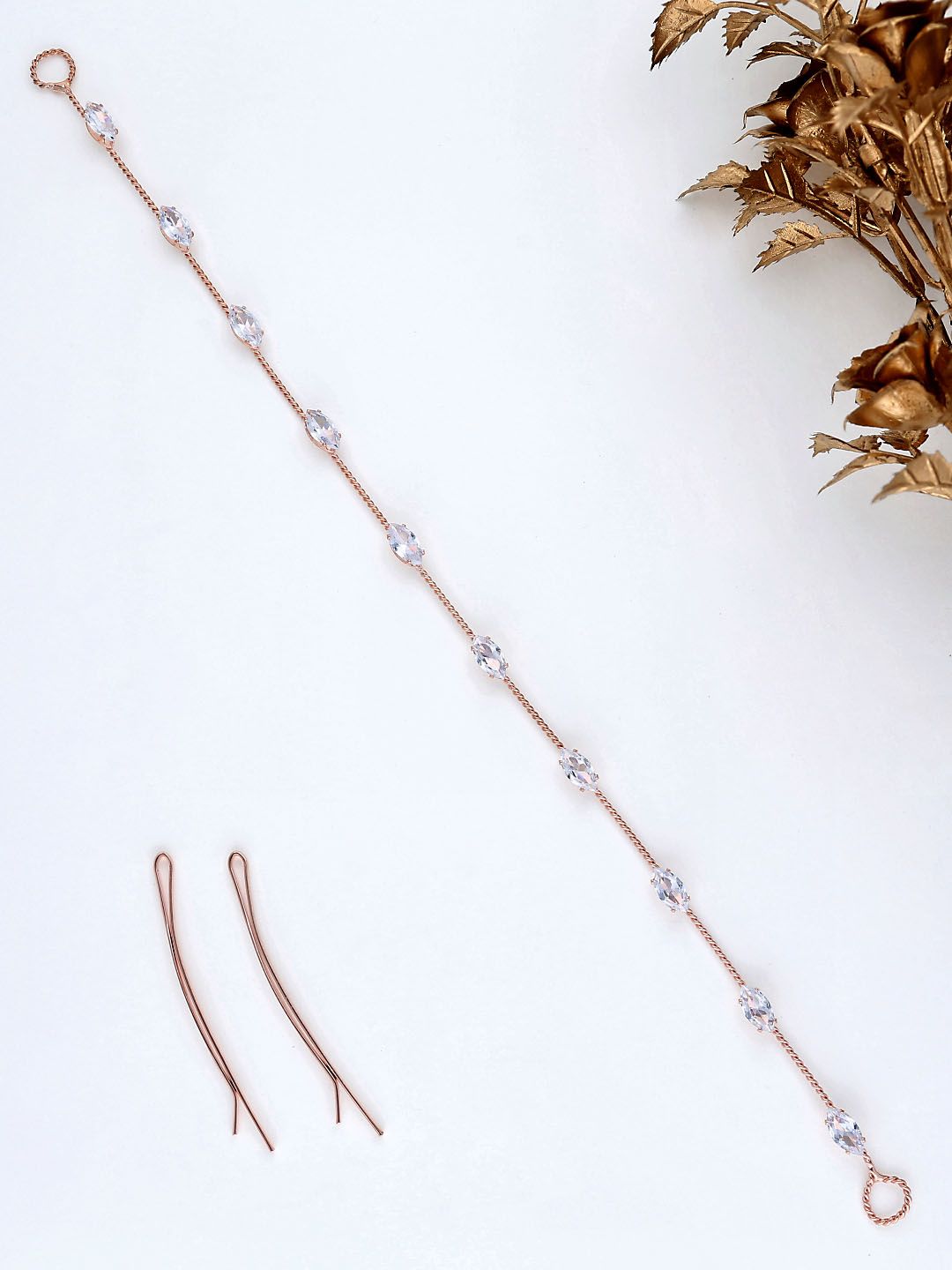 AD / CZ Tiara in Rose Gold finish - THF1114