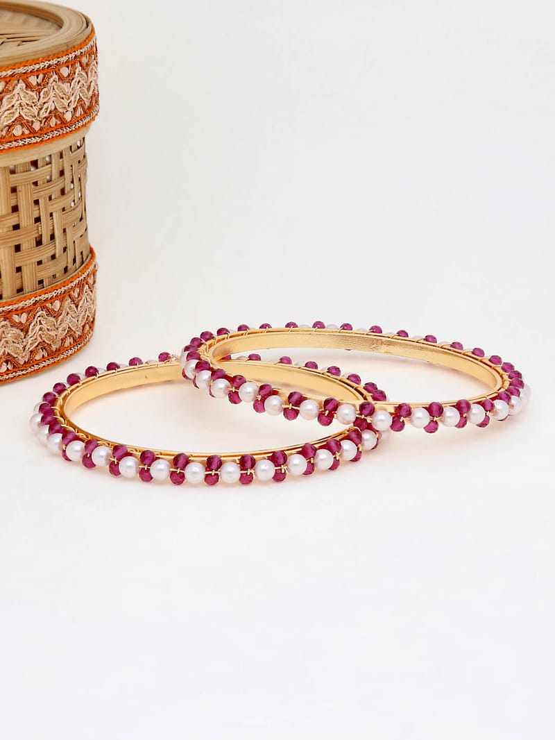 Pearls Bangles in Gold finish - 2.4