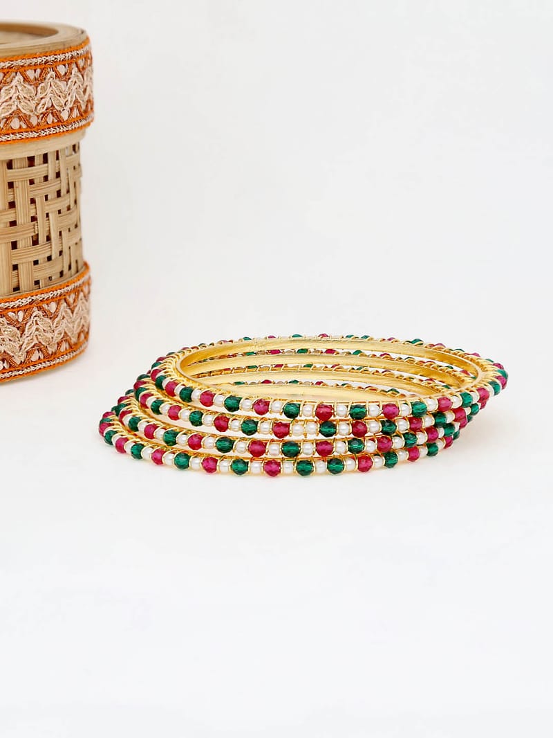 Pearls Bangles in Gold finish - 2.4