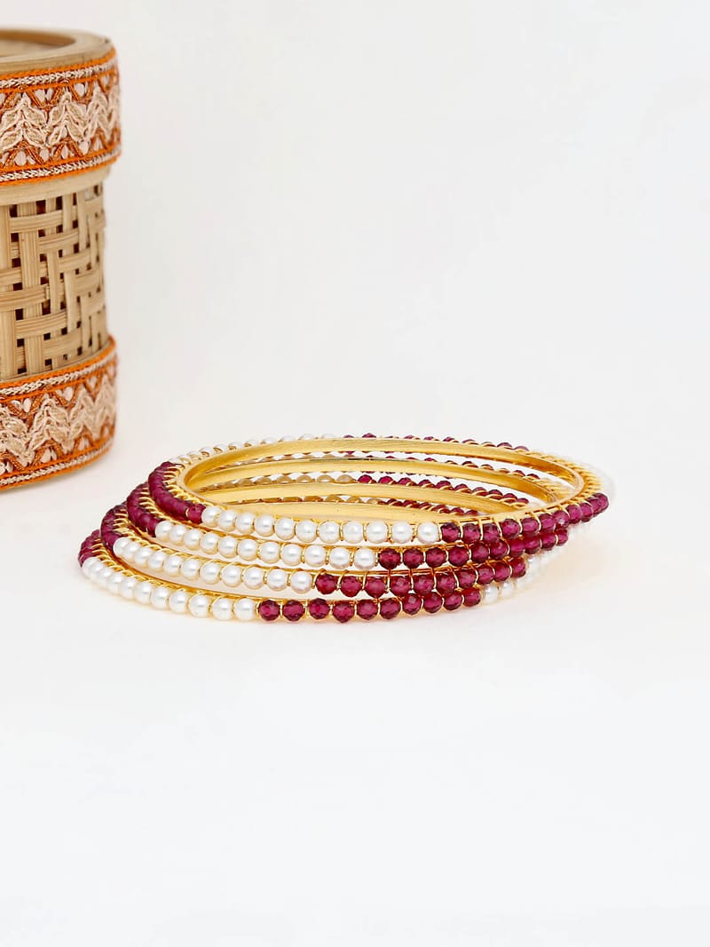 Pearls Bangles in Gold finish - 2.6