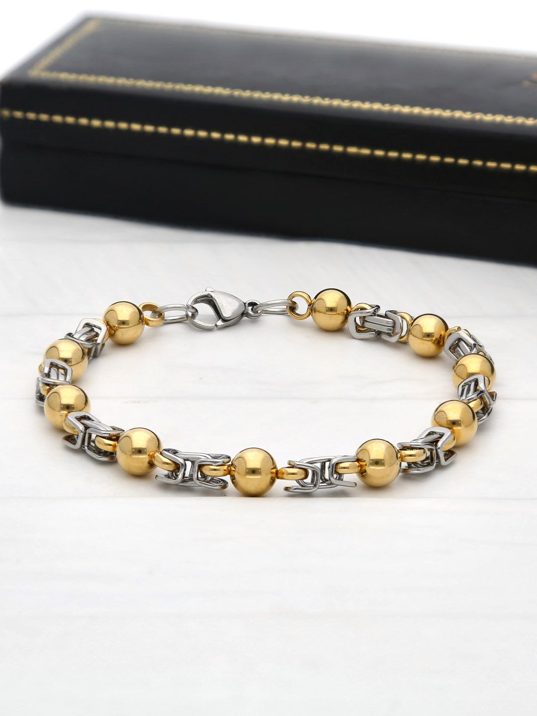 Men's Loose / Link Bracelet in Two Tone finish - THF1264