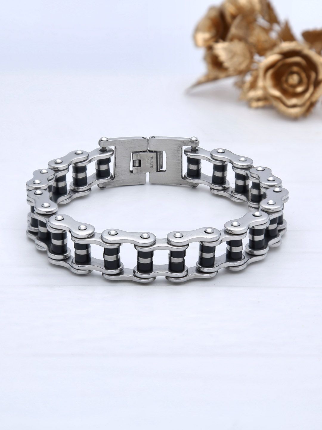 Western Loose / Link Bracelet in Rhodium finish - THF1610