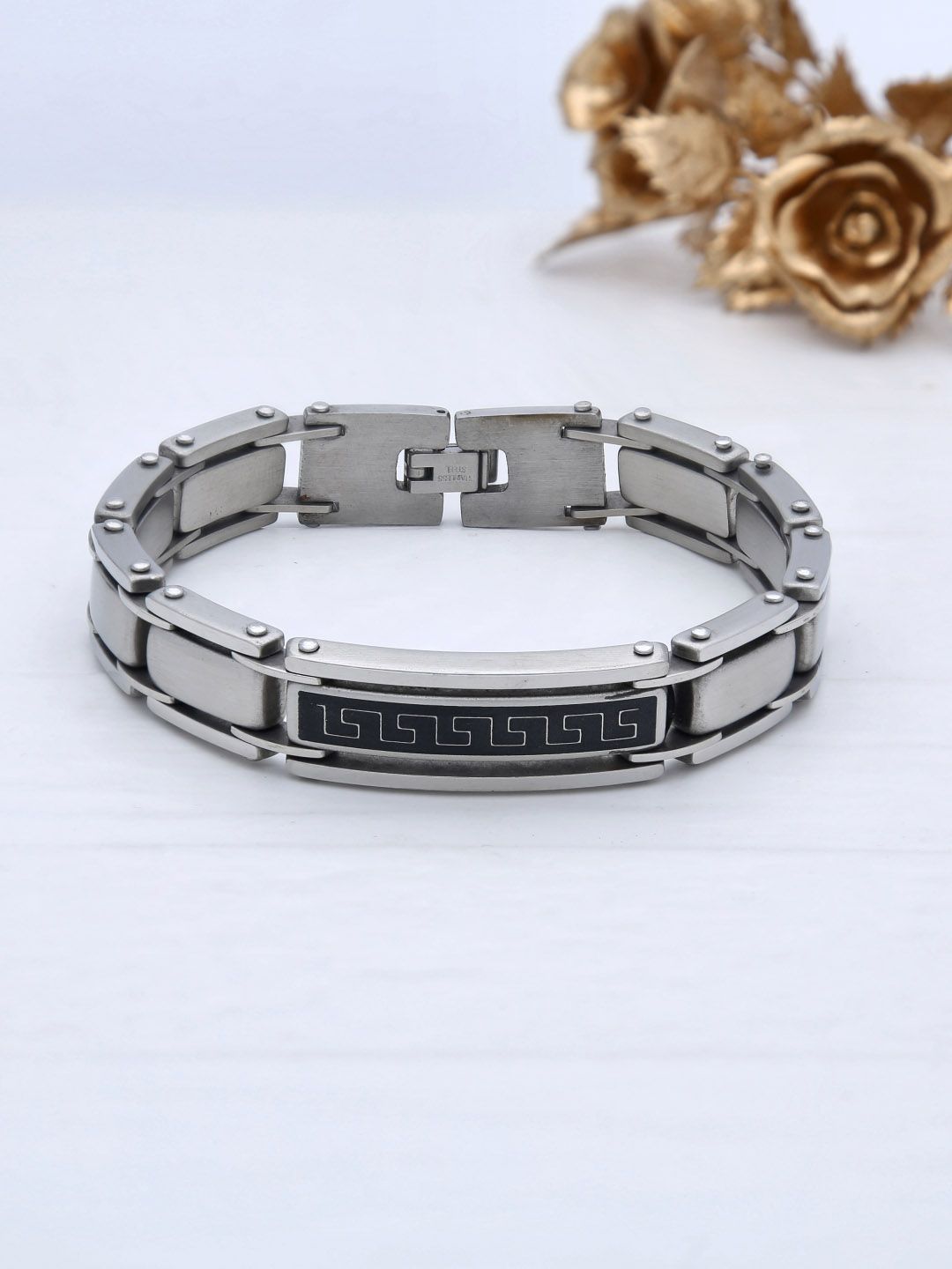 Western Loose / Link Bracelet in Rhodium finish - THF1620