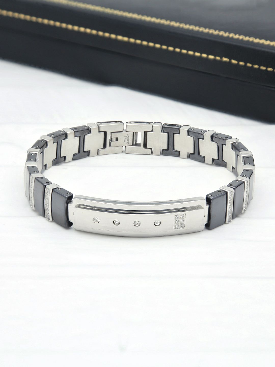 Western Loose / Link Bracelet in Rhodium finish - THF2309